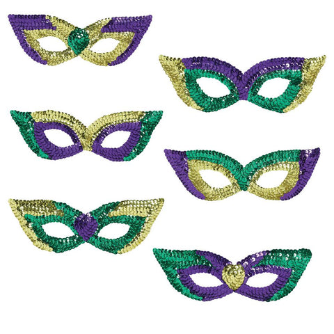 Mardi Gras Sequin Party Mask